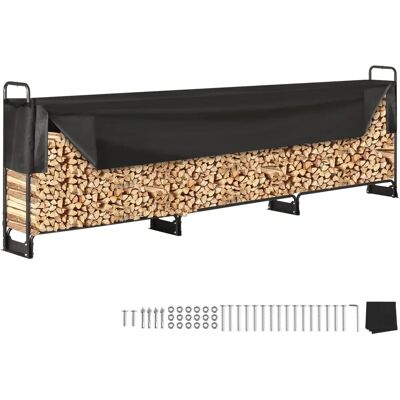Vevor 12.7 FT Außengelager für Brennholz mit Abdeckung - Schwerer Brennholzhalter Vevor 12.7 FT Außengelager für Brennholz mit Abdeckung - Schwerer Brennholzhalter