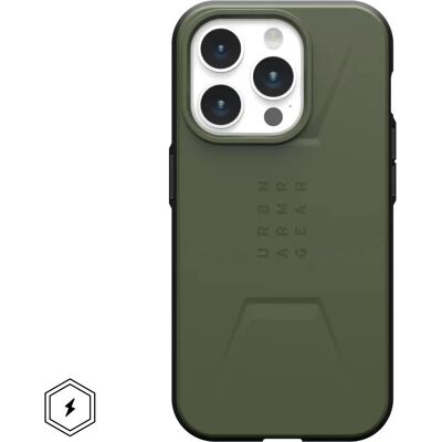 Coque Honeycomb Olive pour iPhone 15 Pro d'Urban Armor Gear - Publicité Coque Honeycomb Olive pour iPhone 15 Pro d'Urban Armor Gear - Publicité