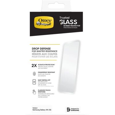 OtterBox Trusted Glass pour Samsung Galaxy A14 5G - Protecteur d'écran - Publicité OtterBox Trusted Glass pour Samsung Galaxy A14 5G - Protecteur d'écran - Publicité