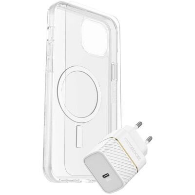 OtterBox iPhone 15 Plus Beskyttelsessæt - MagSafe, Glas, 30W Oplader OtterBox iPhone 15 Plus Beskyttelsessæt - MagSafe, Glas, 30W Oplader