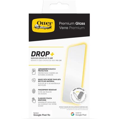 OtterBox Premium Glass til Google Pixel 9a - klar skærmbeskyttelse OtterBox Premium Glass til Google Pixel 9a - klar skærmbeskyttelse