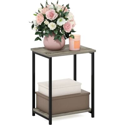 Furinno - Simplistic Industrial Metal Frame - End Table Furinno - Simplistic Industrial Metal Frame - End Table