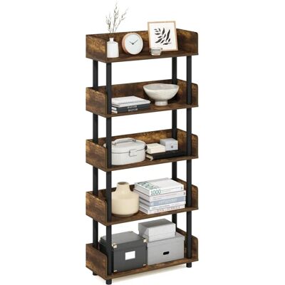 Furinno - Turn-N-Tube 4-Tier Freestanding Display Rack Furinno - Turn-N-Tube 4-Tier Freestanding Display Rack