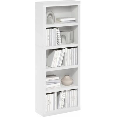 Furinno Rail Étagère Ouverte 5 Niveaux - Bibliothèque Furinno Rail Étagère Ouverte 5 Niveaux - Bibliothèque