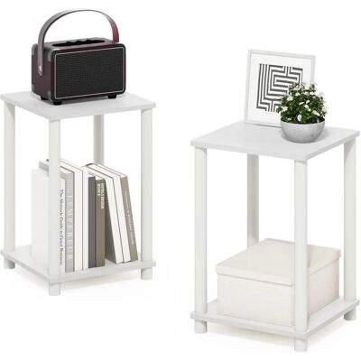 Furinno Turn-N-Tube Haydn Table d'appoint - Petit, Blanc - Publicité Furinno Turn-N-Tube Haydn Table d'appoint - Petit, Blanc - Publicité