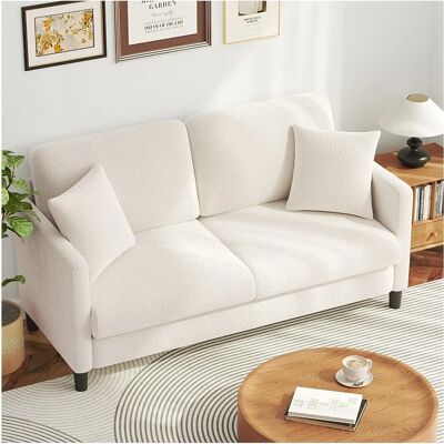 Canapé DripeX 2/3 Places en Velours Teddy,Confort en Bois,165x78x89cm - Canapé Canapé DripeX 2/3 Places en Velours Teddy,Confort en Bois,165x78x89cm - Canapé