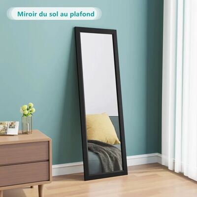 Keepbuying - Door Mirror 110x33 - Black - Mirror Keepbuying - Door Mirror 110x33 - Black - Mirror