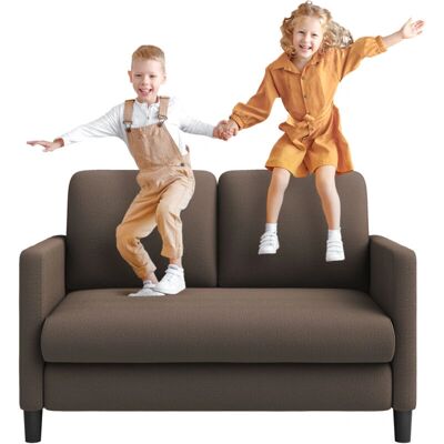 YOLEO - Teddy Velvet 2S - brun - 128x78x89 cm - Sofa YOLEO - Teddy Velvet 2S - brun - 128x78x89 cm - Sofa