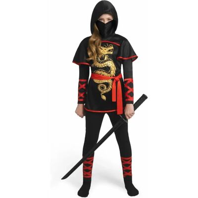 Spooktacular Creations SPO-BU3-21268-S Dragon Ninja Costume - Garota - Preto Vermelho - Costume Spooktacular Creations SPO-BU3-21268-S Dragon Ninja Costume - Garota - Preto Vermelho - Costume