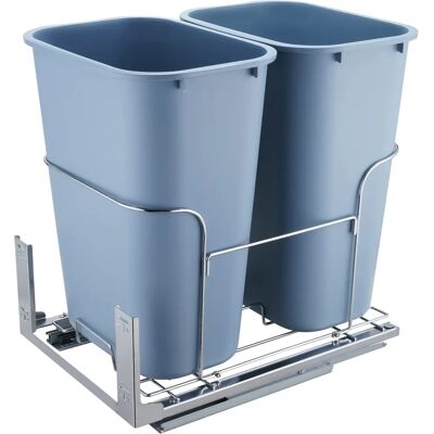 Vevor Conteneur à Débordement Double - 70L Gris - Publicité Vevor Conteneur à Débordement Double - 70L Gris - Publicité