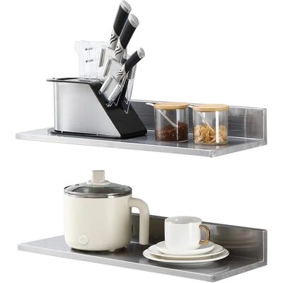 Étagère en Acier Inoxydable Vevor - 8.6" x 24" - Capacité 20 kg - Cuisine & Plus - Publicité Étagère en Acier Inoxydable Vevor - 8.6" x 24" - Capacité 20 kg - Cuisine & Plus - Publicité