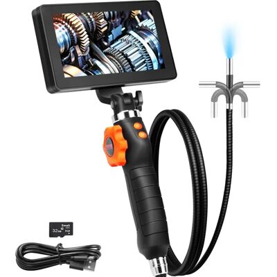 Vevor Articulating Borescope 6.4mm Tiny Lens, 5" IPS 1080P HD Screen,pour Automobile, Plomberie - Endoscope - Publicité Vevor Articulating Borescope 6.4mm Tiny Lens, 5" IPS 1080P HD Screen,pour Automobile, Plomberie - Endoscope - Publicité