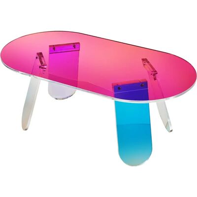 Vevor Table Basse en Acrylique Irisé - Table d'appoint en acrylique pour café, boisson, nourriture, collation - Salon - Publicité Vevor Table Basse en Acrylique Irisé - Table d'appoint en acrylique pour café, boisson, nourriture, collation - Salon - Publicité