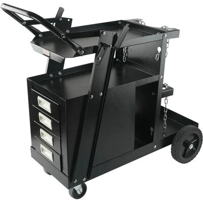 Carrello per saldatura Vevor - 2 livelli con 4 cassetti - Per MIG e plasma Carrello per saldatura Vevor - 2 livelli con 4 cassetti - Per MIG e plasma