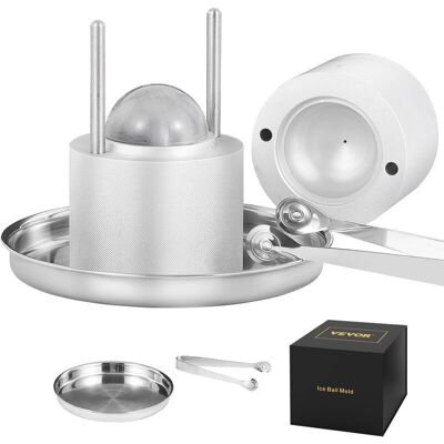 Presse à Boules de Glace Vevor - 2,4" Argent pour Whiskey & Cocktails - Publicité Presse à Boules de Glace Vevor - 2,4" Argent pour Whiskey & Cocktails - Publicité