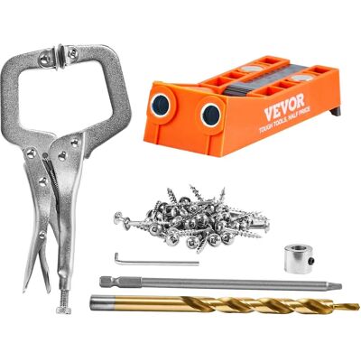 Vevor Pocket Hole Jig - Einstellbare Tiefe mit Klemme - Heimwerker Vevor Pocket Hole Jig - Einstellbare Tiefe mit Klemme - Heimwerker