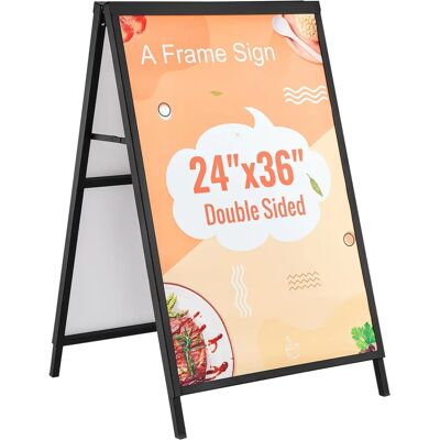 Vevor Schwarzes 24x36 Zoll Schwerer A-Rahmen Gehweg Schild - Für Außen- und Innenbereich Vevor Schwarzes 24x36 Zoll Schwerer A-Rahmen Gehweg Schild - Für Außen- und Innenbereich