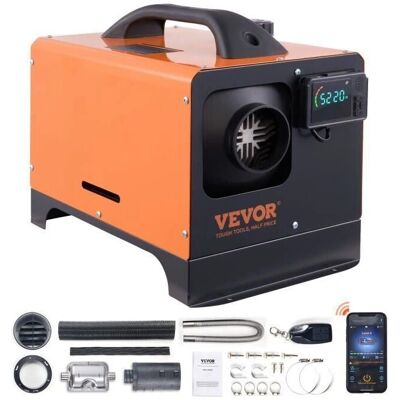 Vevor Calentador de Aire Diésel - Bluetooth App LCD - Todo en Uno 12V 8KW para Auto Camper Vevor Calentador de Aire Diésel - Bluetooth App LCD - Todo en Uno 12V 8KW para Auto Camper