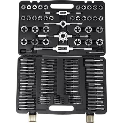 Vevor Jeu de Tarots et Matrices - 110 Pièces Outils de Filetage M2-M18 - Publicité Vevor Jeu de Tarots et Matrices - 110 Pièces Outils de Filetage M2-M18 - Publicité