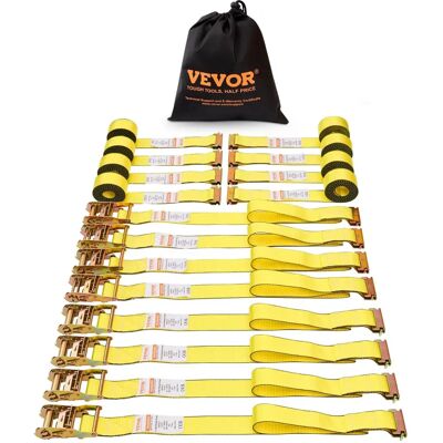 Vevor Heavy Duty Ratelbanden - 4400 lb - 8 stuks, 2" x 15' Vevor Heavy Duty Ratelbanden - 4400 lb - 8 stuks, 2" x 15'