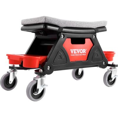 Vevor Werkstattstuhl - 136 kg Tragkraft, Rollstuhl mit Werkzeugfächern Vevor Werkstattstuhl - 136 kg Tragkraft, Rollstuhl mit Werkzeugfächern