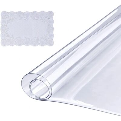 Vevor Couverture de Table en PVC Transparente - 36x72 pouces - Protection Complète - Publicité Vevor Couverture de Table en PVC Transparente - 36x72 pouces - Protection Complète - Publicité