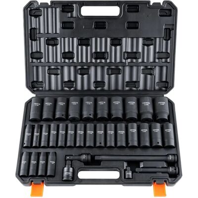Vevor Impact Socket Set - 34pcs Deep Impact Metric 8-36mm Vevor Impact Socket Set - 34pcs Deep Impact Metric 8-36mm
