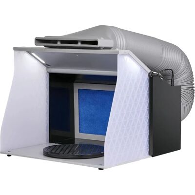 Vevor Cabina de Pintura con Aerógrafo - Portátil con 4 Luces LED y Manguera de 6 pies - Pintura y Manualidades Vevor Cabina de Pintura con Aerógrafo - Portátil con 4 Luces LED y Manguera de 6 pies - Pintura y Manualidades
