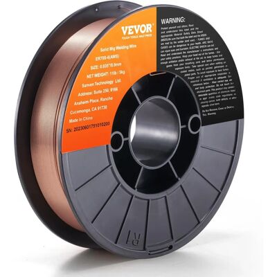 Vevor Fil de soudage MIG solide ER70S-6 - 0,035 pouces 11LBS - Publicité Vevor Fil de soudage MIG solide ER70S-6 - 0,035 pouces 11LBS - Publicité