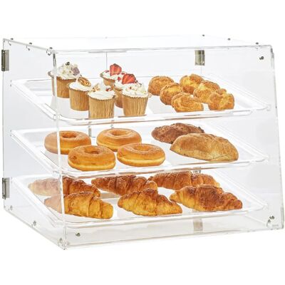 Vevor Vitrina de patisserie - vitrina comercial de panadería en 3 niveles - Mantén fresco Vevor Vitrina de patisserie - vitrina comercial de panadería en 3 niveles - Mantén fresco