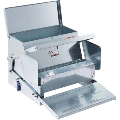 Vevor Hühnerfutterautomat - 25 lbs Kapazität mit Futterschutz Vevor Hühnerfutterautomat - 25 lbs Kapazität mit Futterschutz