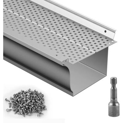 Vevor Garde de gouttière - Aluminium, 52 pi, 127mm Vevor Garde de gouttière - Aluminium, 52 pi, 127mm
