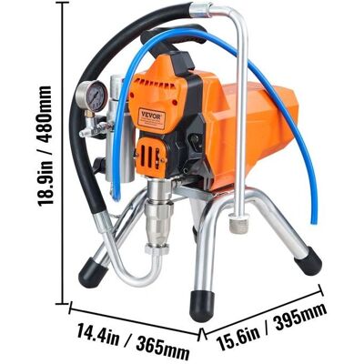 VEVOR Pulvérisateur de Peinture - Pistolet à Peinture sans Air Haute Pression - 2000W, 2.5L - Publicité VEVOR Pulvérisateur de Peinture - Pistolet à Peinture sans Air Haute Pression - 2000W, 2.5L - Publicité