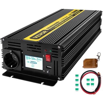 Vevor Inverseur Onde Sinusoïdale Pure 2500W - Électronique - Publicité Vevor Inverseur Onde Sinusoïdale Pure 2500W - Électronique - Publicité
