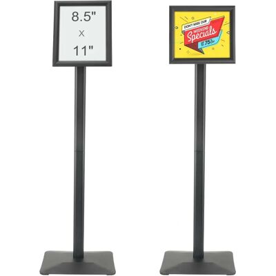 Vevor Pedestal Sign Holder - Heavy-Duty Floor Sign Stand, Adjustable Poster 8.5 x 11 with Metal Base Vevor Pedestal Sign Holder - Heavy-Duty Floor Sign Stand, Adjustable Poster 8.5 x 11 with Metal Base
