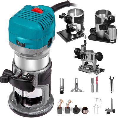 VEVOR - Router eléctrico 710W Router compacto para madera 10k-30k RPM con base de mortaja y offset VEVOR - Router eléctrico 710W Router compacto para madera 10k-30k RPM con base de mortaja y offset