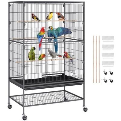 Vevor Grande Cage à Oiseaux - 52 pouces pour Perroquets, Perruches, Cacatoès Vevor Grande Cage à Oiseaux - 52 pouces pour Perroquets, Perruches, Cacatoès