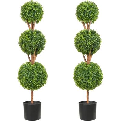 Vevor Marque Topiaires Artificielles - 48 Pouces de Hauteur, 2 Pièces, Plante Fausse Verte avec Jardinières Vevor Marque Topiaires Artificielles - 48 Pouces de Hauteur, 2 Pièces, Plante Fausse Verte avec Jardinières