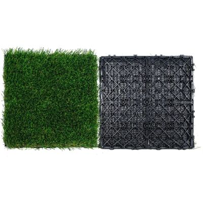 Gazon Artificiel Vevor 18 pcs 31x31cm - Intérieur/Extérieur - Publicité Gazon Artificiel Vevor 18 pcs 31x31cm - Intérieur/Extérieur - Publicité