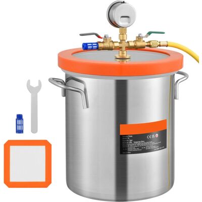 Caméra à vide VEVOR 5 Gal 19 L En Acier Inoxydable - Contenant à Dégasification - Publicité Caméra à vide VEVOR 5 Gal 19 L En Acier Inoxydable - Contenant à Dégasification - Publicité
