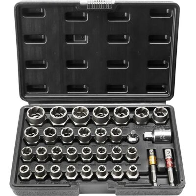 Vevor Schrauben- und Mutternextraktor-Set - Impact, 29 Stück, Cr-Mo Vevor Schrauben- und Mutternextraktor-Set - Impact, 29 Stück, Cr-Mo