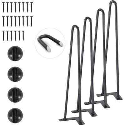 Vevor 19" Haarspangenmöbelbeine - 226,8kg Belastung - Schwarz Vevor 19" Haarspangenmöbelbeine - 226,8kg Belastung - Schwarz