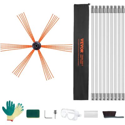 Vevor kit de ramonage de cheminée de 30 pieds avec 9 tiges en nylon renforcé - Publicité Vevor kit de ramonage de cheminée de 30 pieds avec 9 tiges en nylon renforcé - Publicité