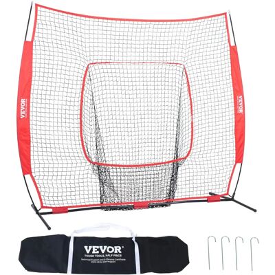 VEVOR Baseball Softball Trainingsnetz - Rot - 213,4x210cm VEVOR Baseball Softball Trainingsnetz - Rot - 213,4x210cm