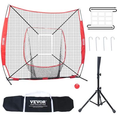 Vevor 7x7 ft Baseball Softball Übungsnetz - Tragbares Trainingnetz für Schlagen Fangen Vevor 7x7 ft Baseball Softball Übungsnetz - Tragbares Trainingnetz für Schlagen Fangen