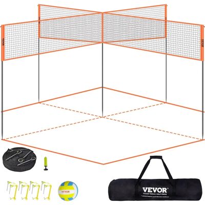 Volleyball-Set - VEVOR Tragbares Verstellbares Netz mit Ball & Tasche Volleyball-Set - VEVOR Tragbares Verstellbares Netz mit Ball & Tasche