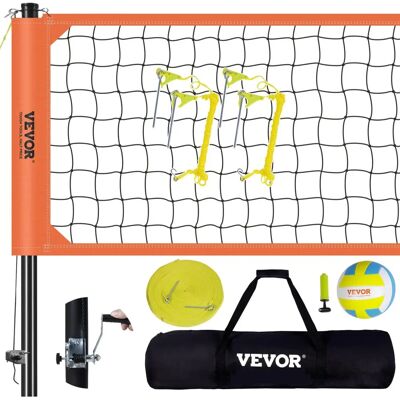 Portabel volleybollnätssystem för utomhusbruk - Höjdjusterbara stolpar - Inkluderar transportväska Portabel volleybollnätssystem för utomhusbruk - Höjdjusterbara stolpar - Inkluderar transportväska