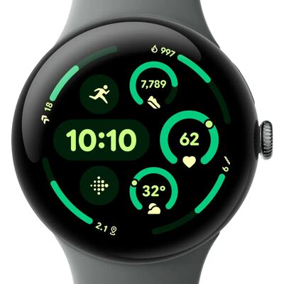 Google Pixel Watch 3 - 45mm Bluetooth Matte Hazel case Hazel Active Band Google Pixel Watch 3 - 45mm Bluetooth Matte Hazel case Hazel Active Band