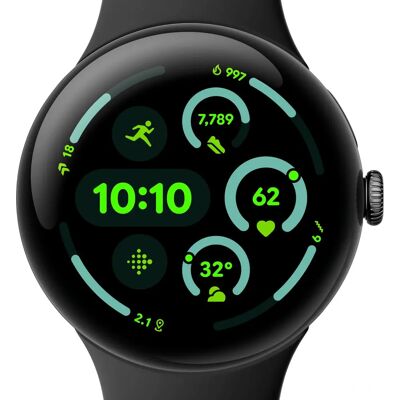 Google Pixel Watch 3 - 45 mm Bluetooth Matowa Czarna Obudowa Obsidian Active Band Google Pixel Watch 3 - 45 mm Bluetooth Matowa Czarna Obudowa Obsidian Active Band