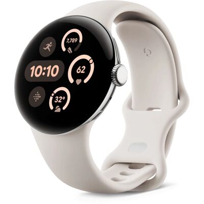 Google Pixel Watch 3 - 41mm Bluetooth polerad silverkapsel porslin aktiv band Google Pixel Watch 3 - 41mm Bluetooth polerad silverkapsel porslin aktiv band